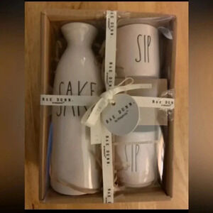 Rae Dunn SAKE‎ SIP SIP Serving Cups Set | Farmhouse Minimalist Bar Cart Decor